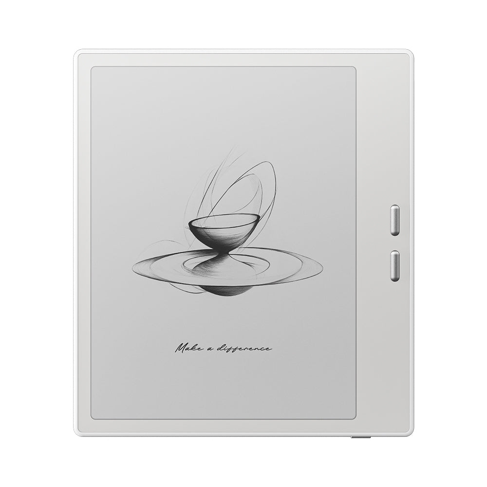 BOOX Go 7 eReader (White, 64GB) — front monochrome display
