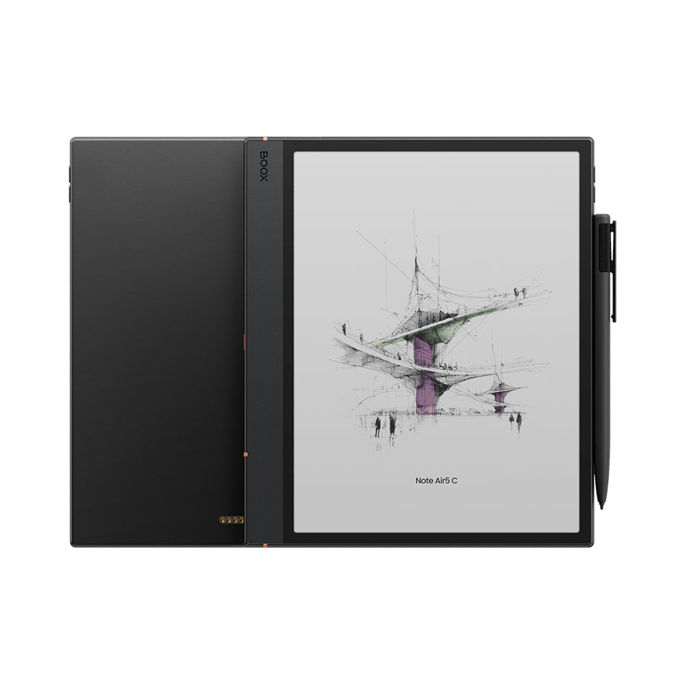 BOOX Note Air5 C ePaper Tablet (64GB) — front and rear with stylus