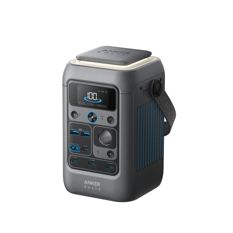 Anker SOLIX C300 DC Portable Power Station (288Wh, 300W) — front three-quarter view