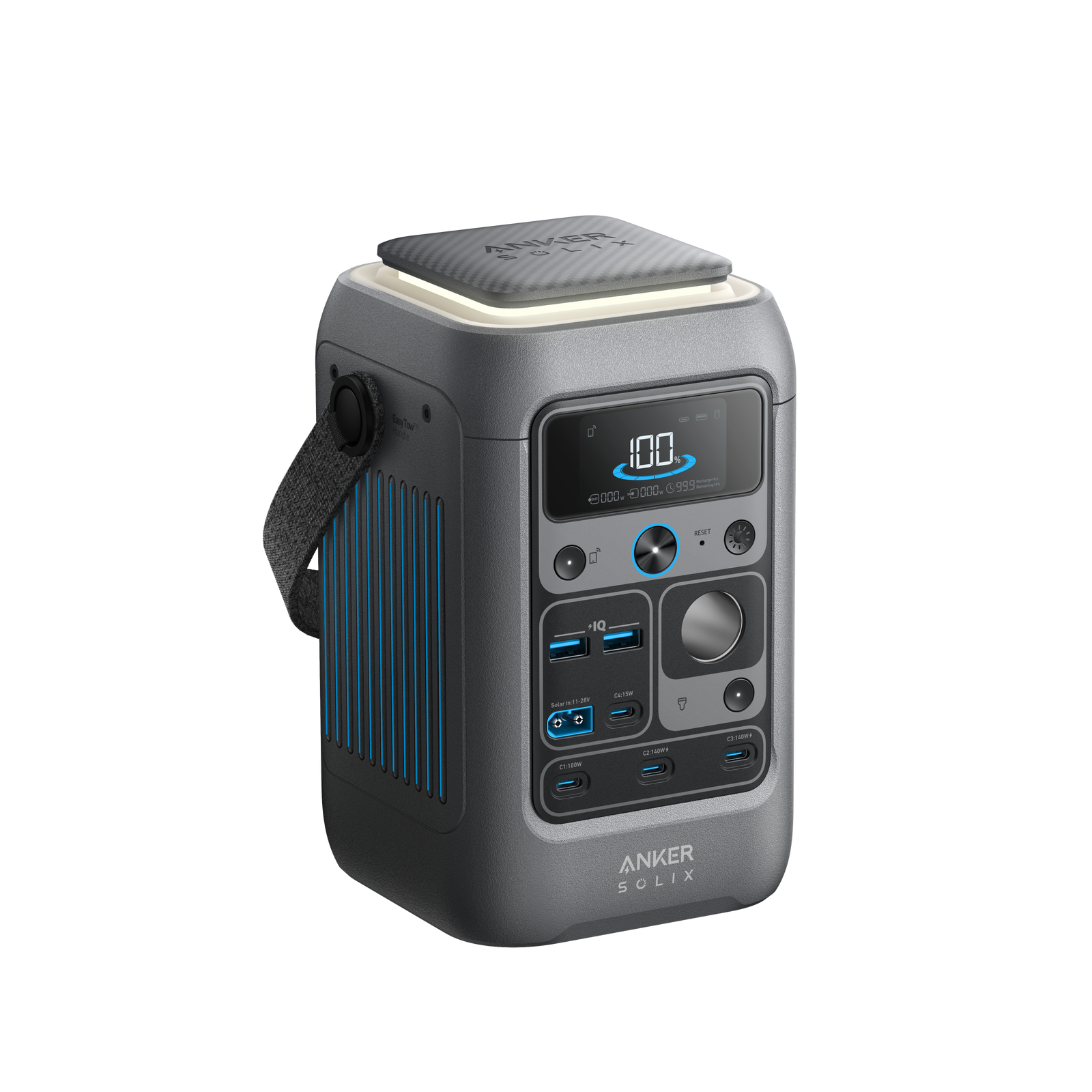 Anker SOLIX C300 DC Portable Power Station (288Wh, 300W) — opposite front angle