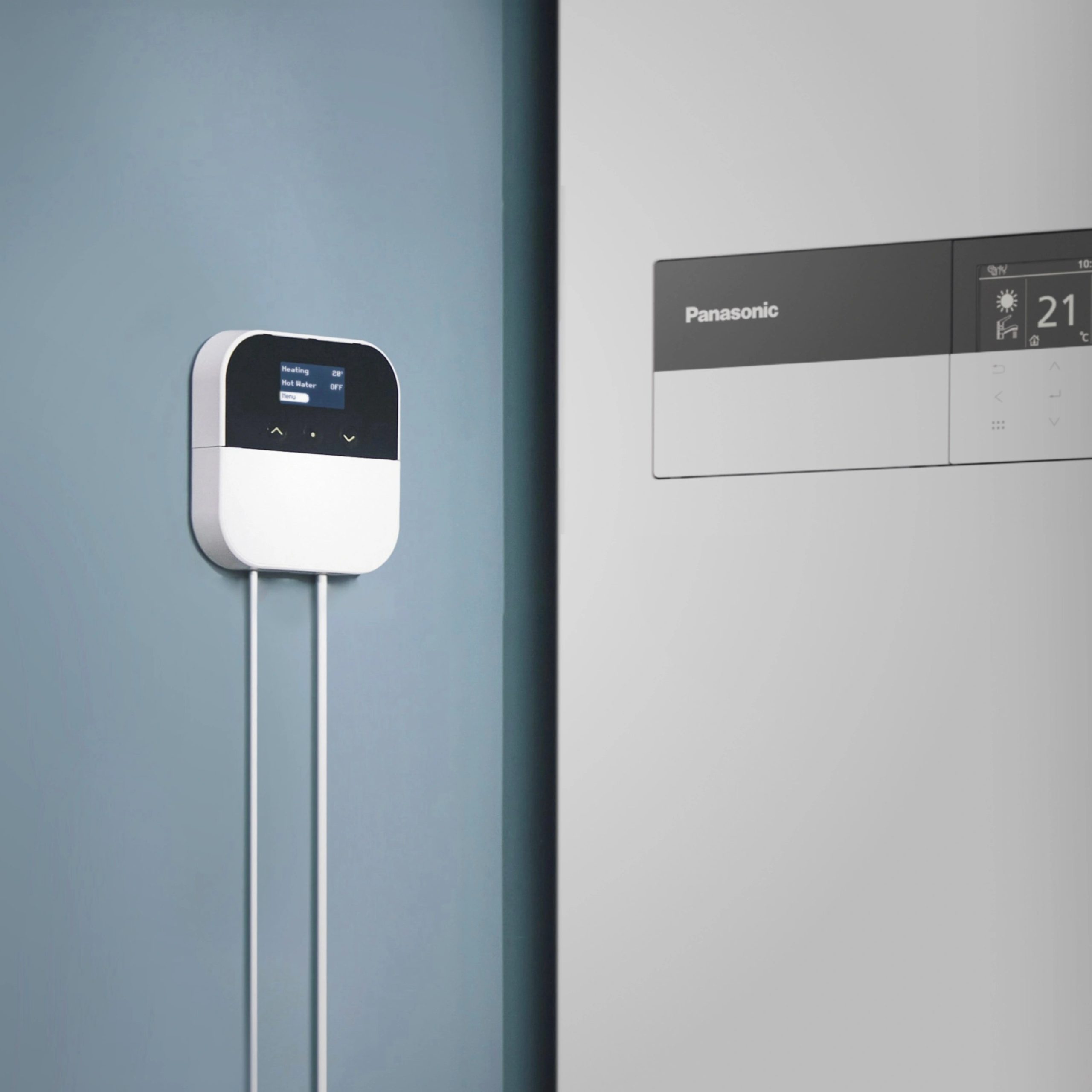 tado° Heat Pump Optimizer X — controller installed beside heat pump