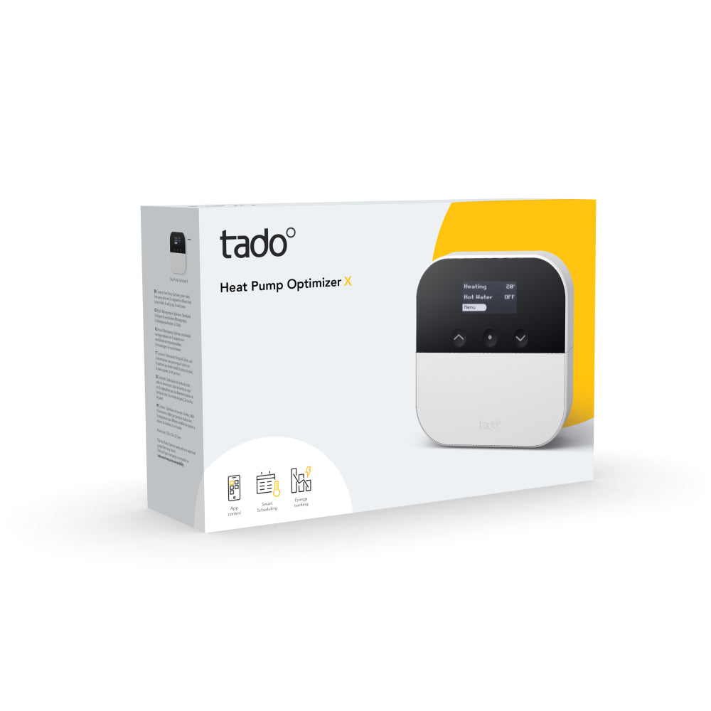 tado° Heat Pump Optimizer X — retail packaging