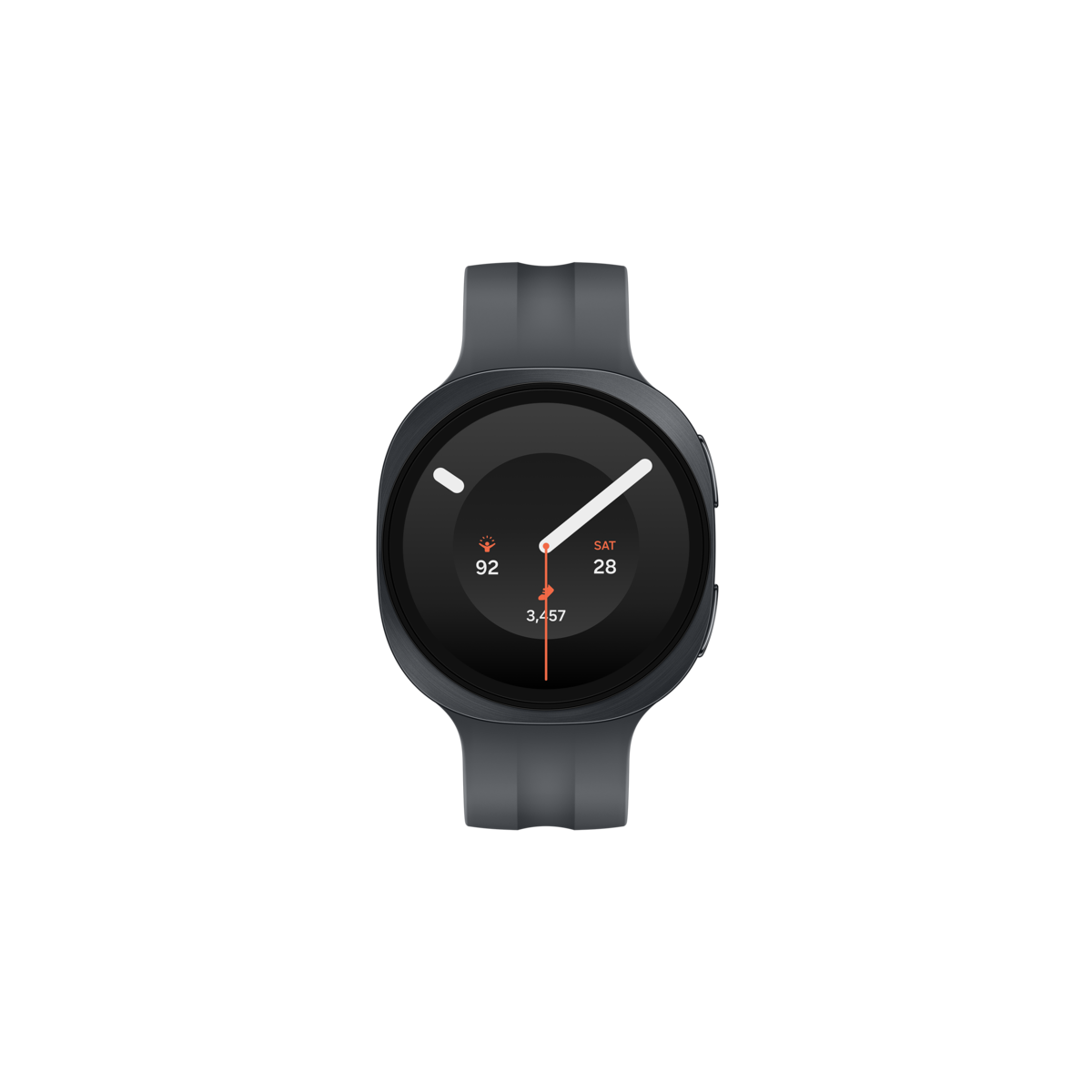 Samsung Galaxy Watch9 40mm LTE Graphite — front view with band