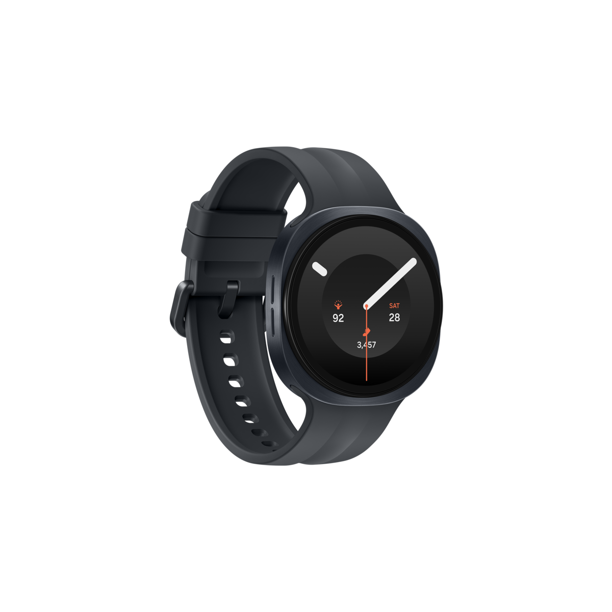 Samsung Galaxy Watch9 40mm LTE Graphite — left three-quarter view