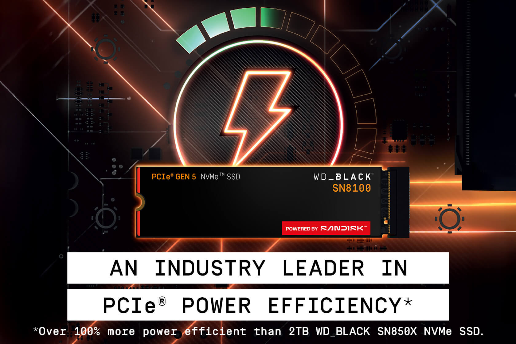 WD_BLACK SN8100 2TB without heatsink – power efficiency