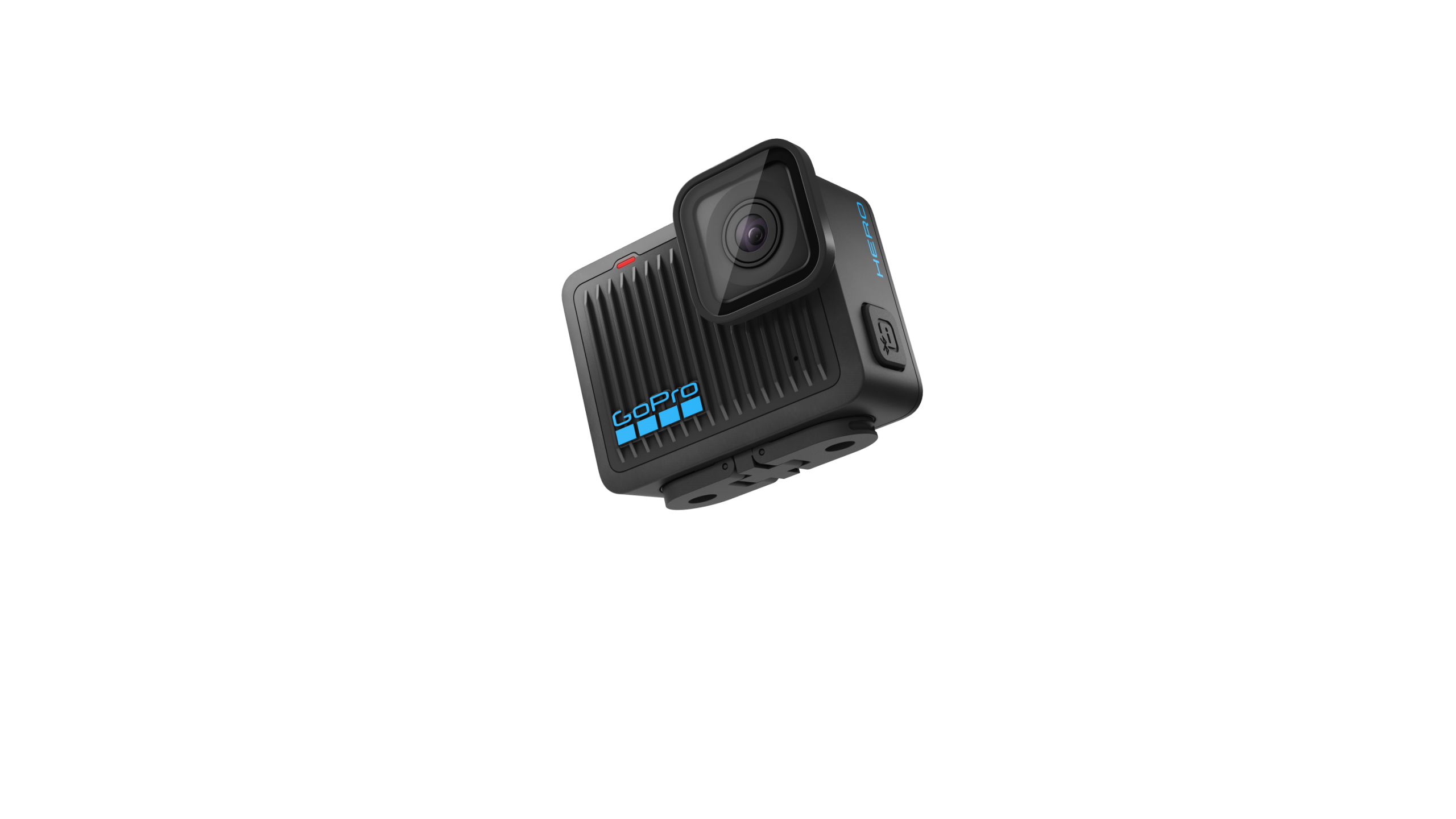 GoPro HERO 4K Action Camera (2024, Black) — Front angled camera view