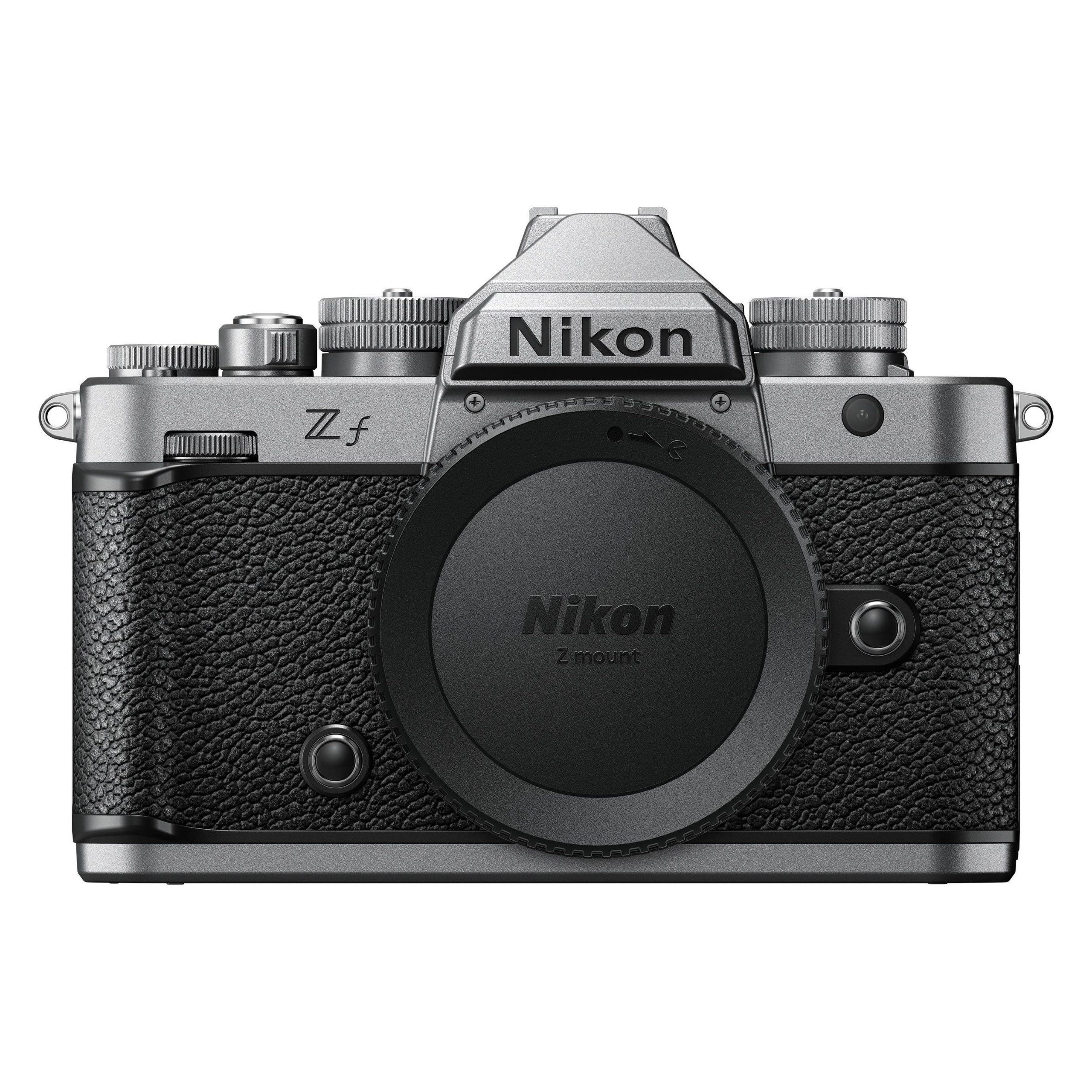 Nikon Zf Mirrorless Camera (Silver, Body Only) — Front with body cap