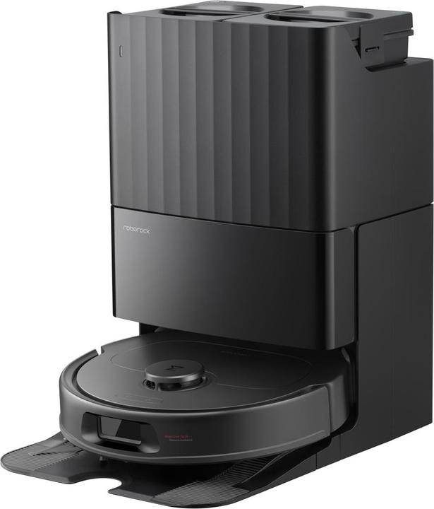 Roborock Qrevo S ProX Robot Vacuum and Mop (Black) — Black robot and docking station