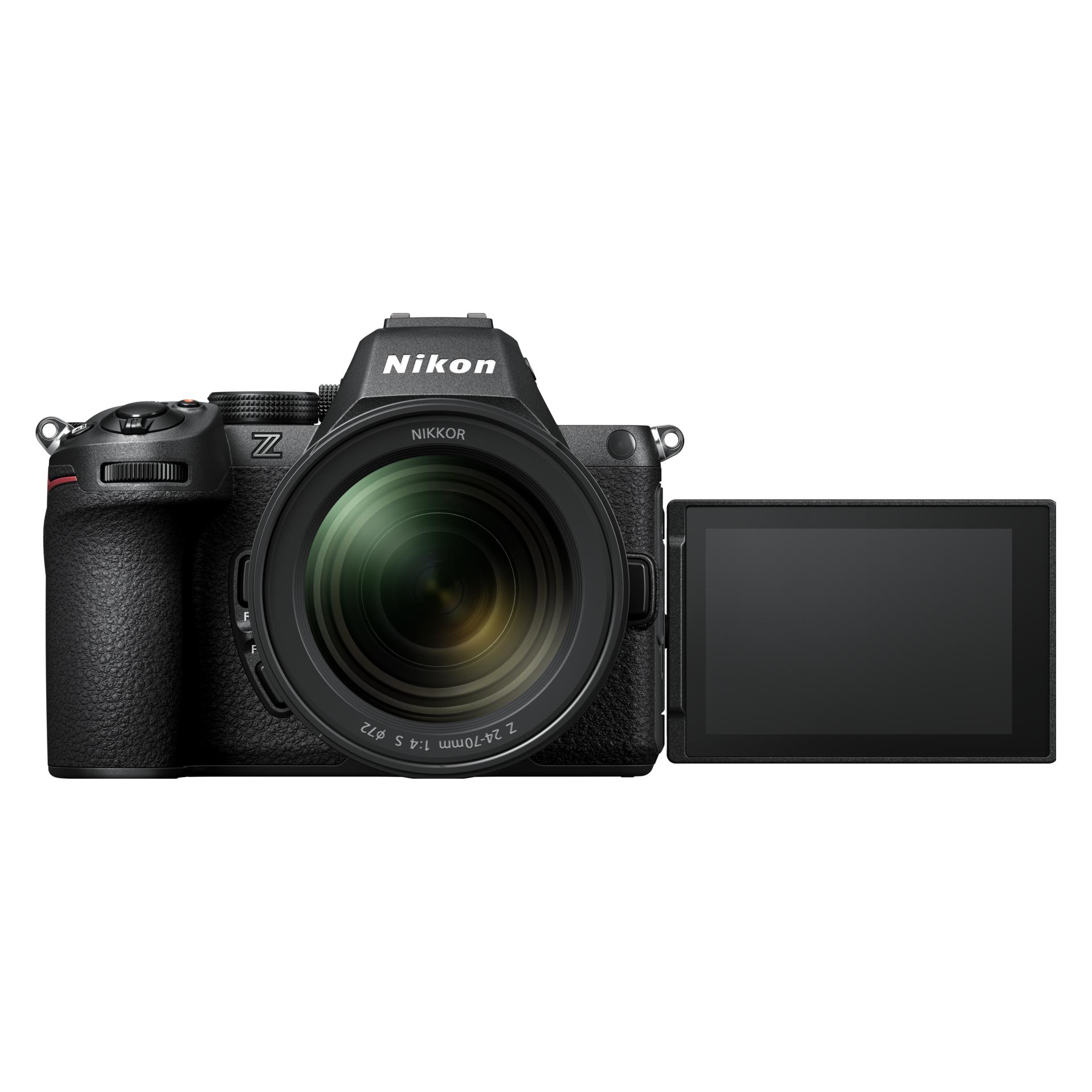 Nikon Z5II Mirrorless Camera (Black, Body Only) — Articulated screen; optional lens not included