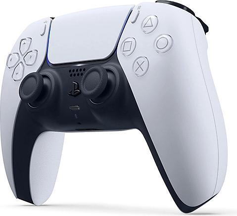 Sony PlayStation DualSense Wireless Controller (White) — Three-quarter right view