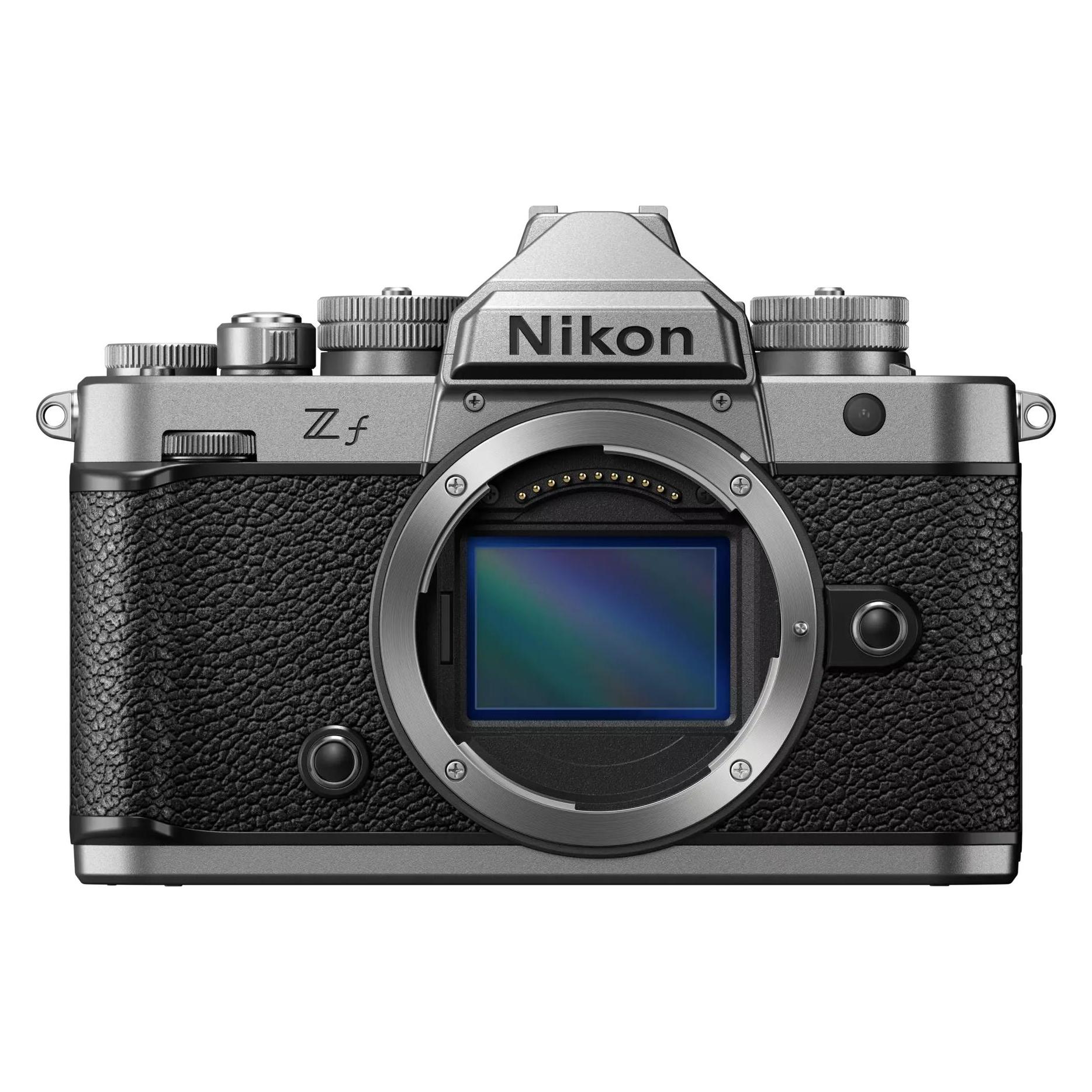 Nikon Zf Mirrorless Camera (Silver, Body Only) — Front body and sensor