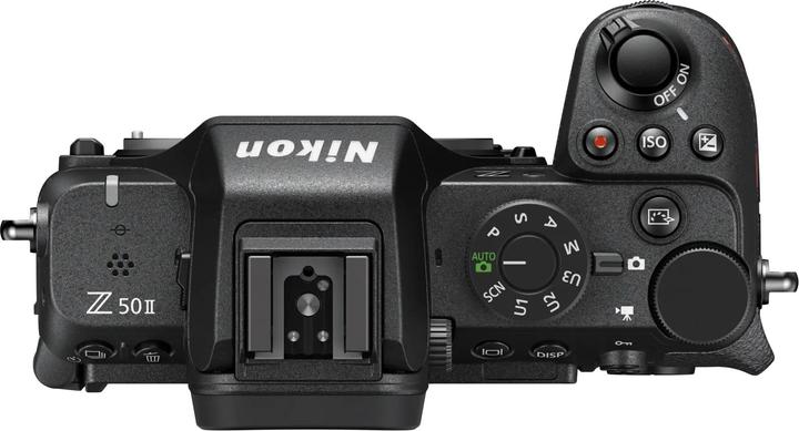 Nikon Z50II Mirrorless Camera (Black, Body Only) — Top controls