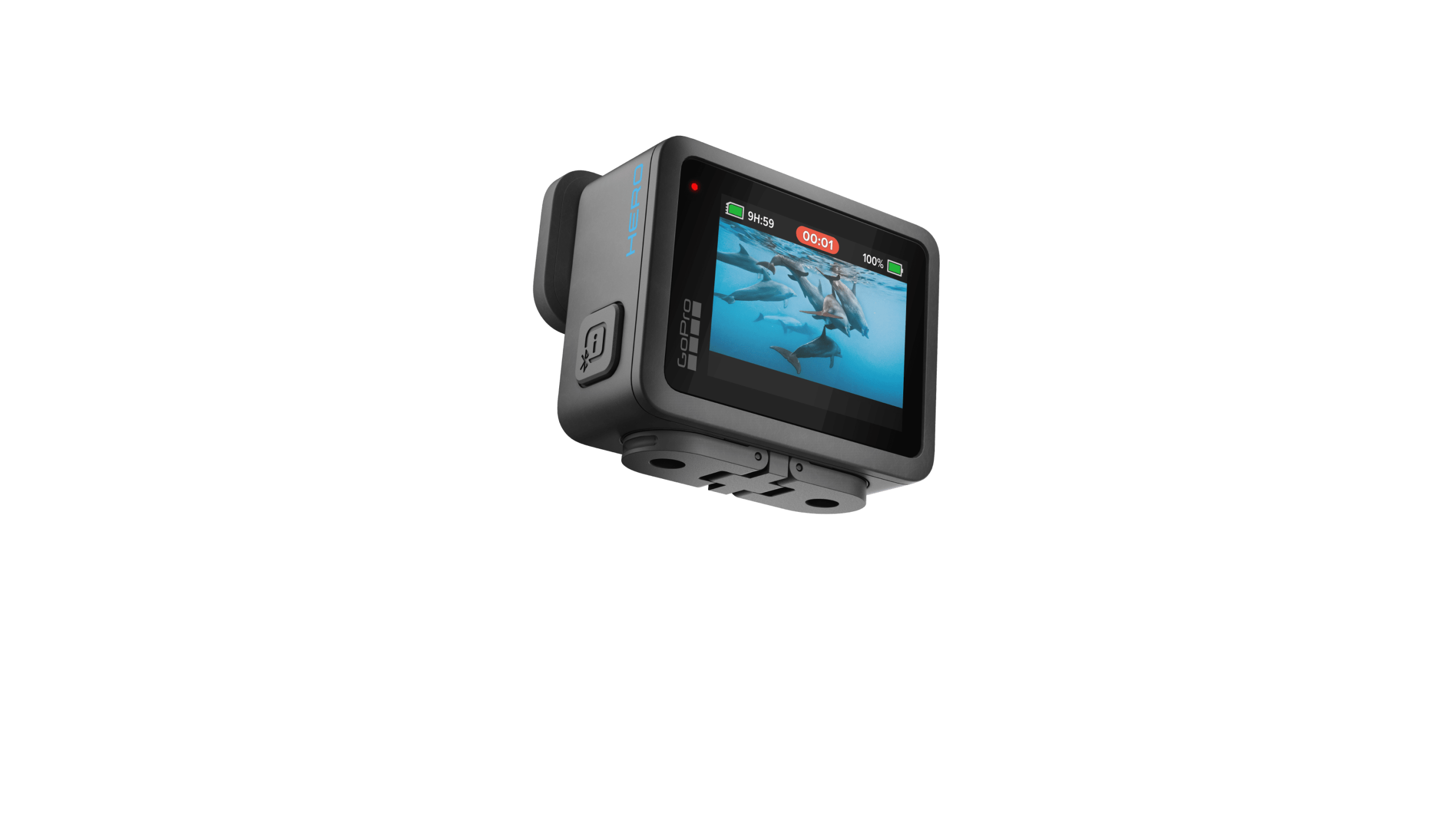 GoPro HERO 4K Action Camera (2024, Black) — Rear touchscreen view