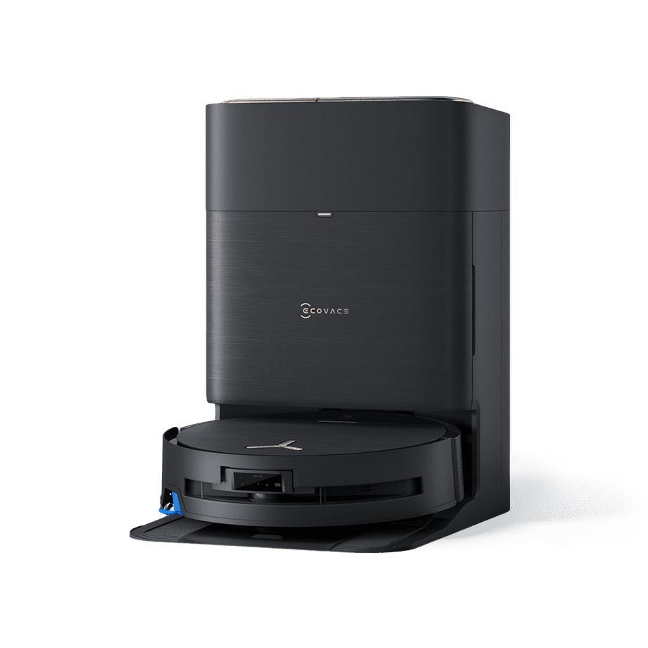 ECOVACS DEEBOT X9 PRO OMNI Robot Vacuum and Mop (Black) — Black robot and OMNI station