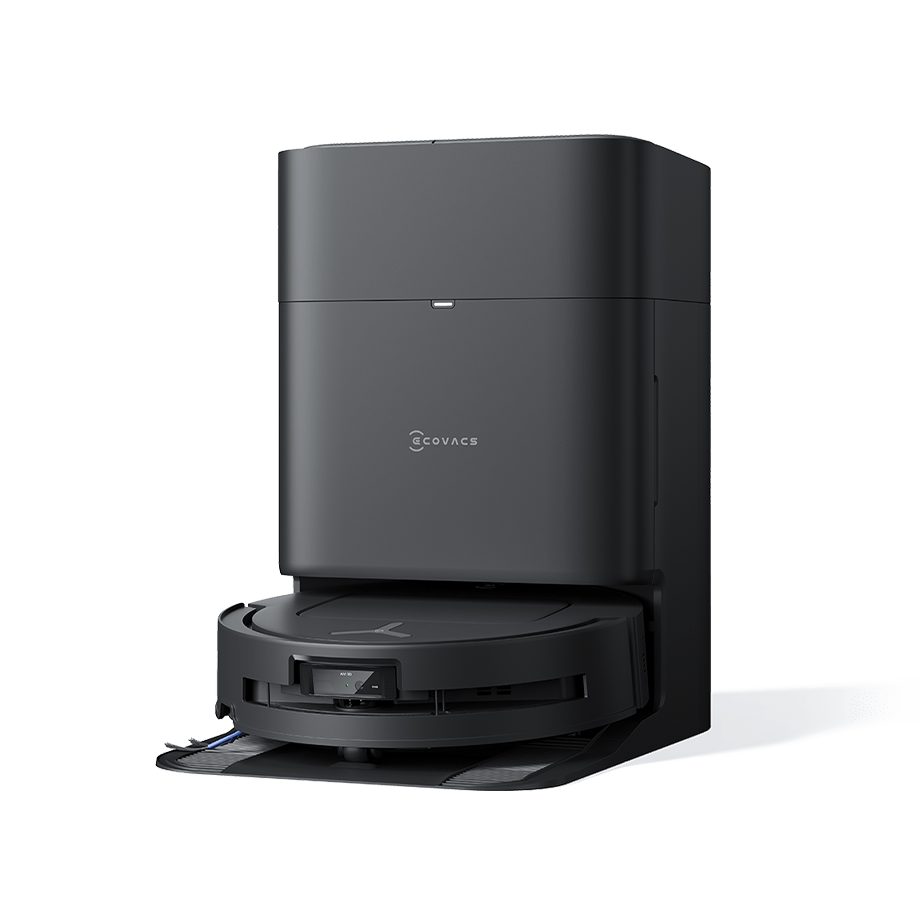 ECOVACS DEEBOT T80 OMNI Robot Vacuum and Mop (Black) — Black robot and OMNI station
