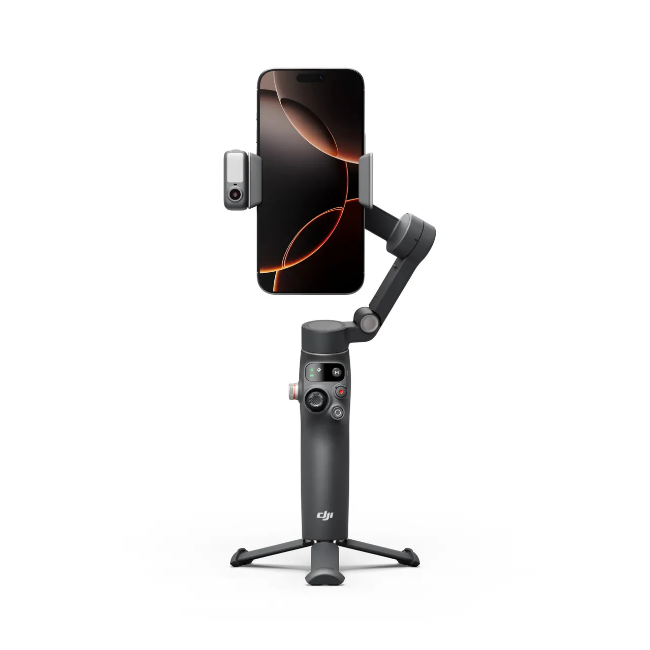 DJI Osmo Mobile 8 Advanced Tracking Combo — Front view with illustrative smartphone
