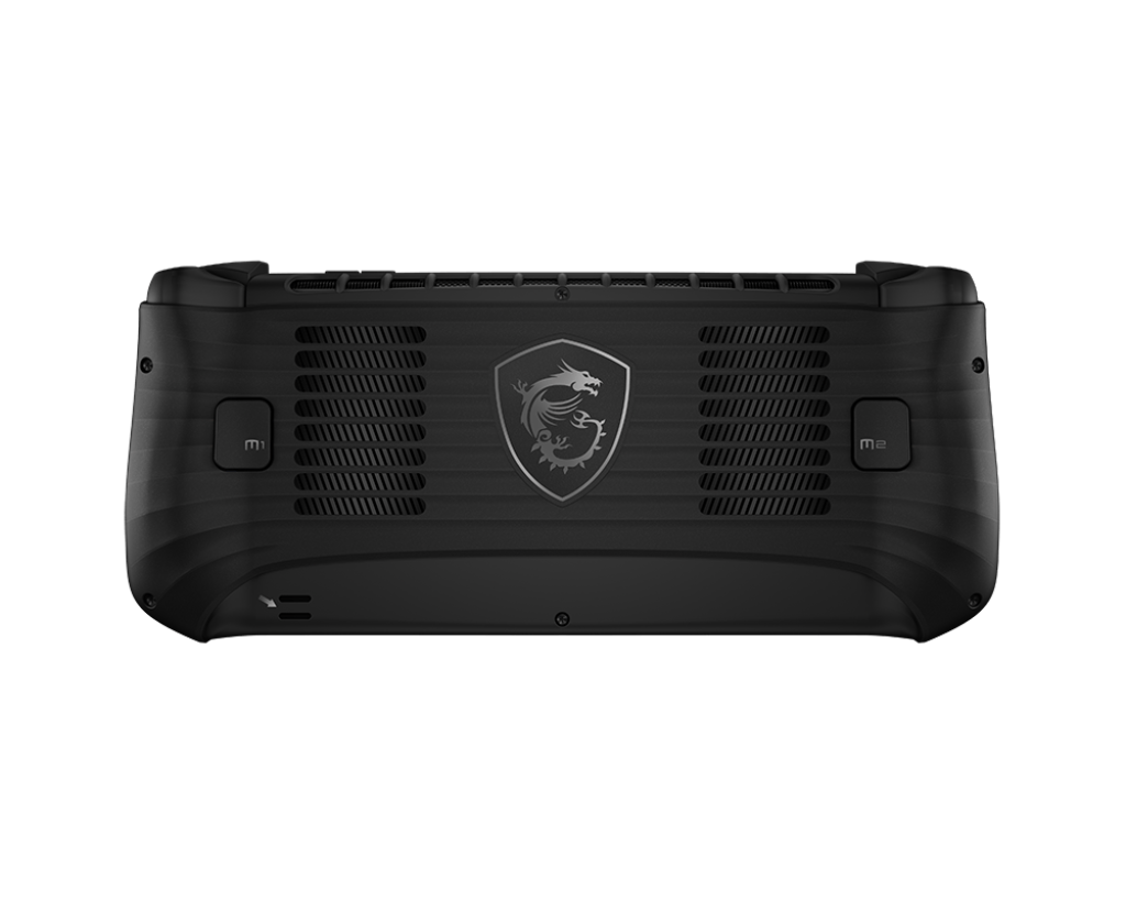 MSI Claw 8 AI Plus Sandstorm rear view