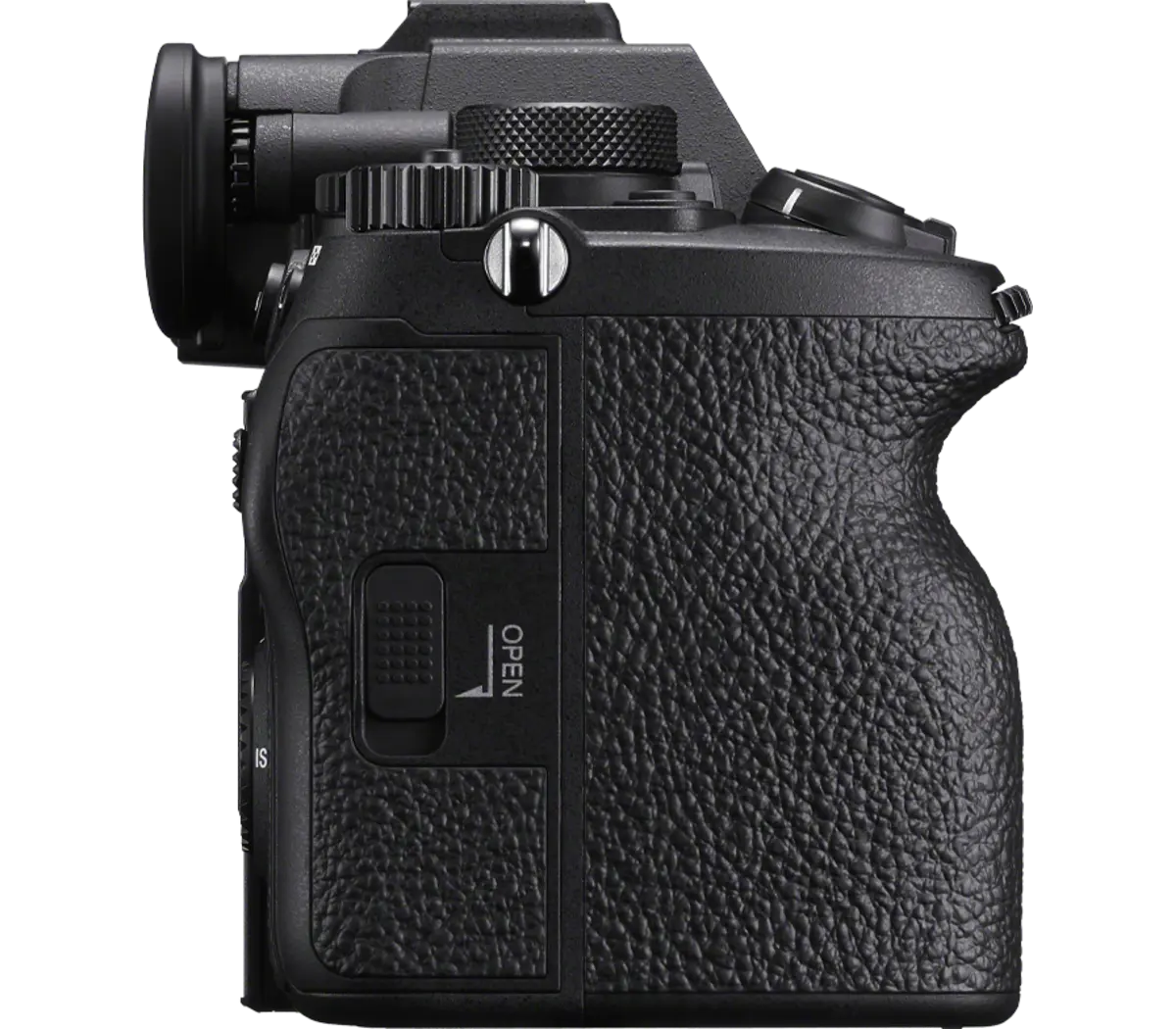 Sony Alpha 7R V Mirrorless Camera (Black, Body Only) — Grip side