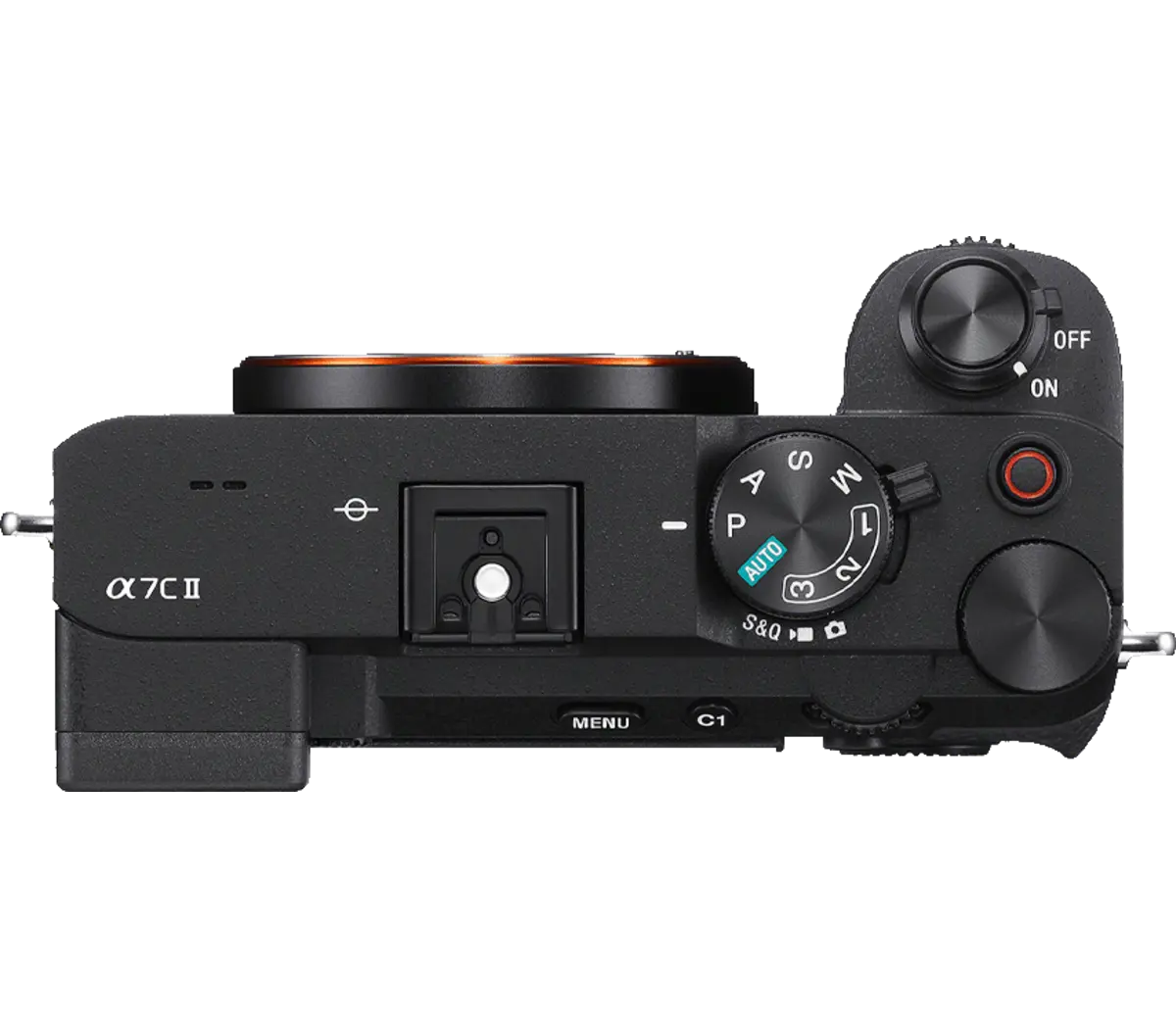 Sony Alpha 7C II Mirrorless Camera (Black, Body Only) — Top controls