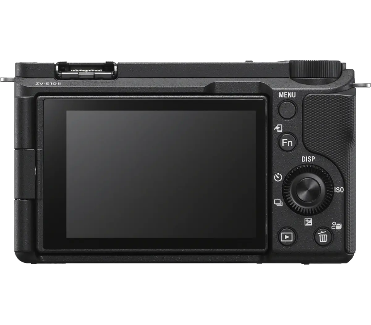 Sony ZV-E10 II Camera Kit (Black, 16–50mm OSS II Lens) — Rear view