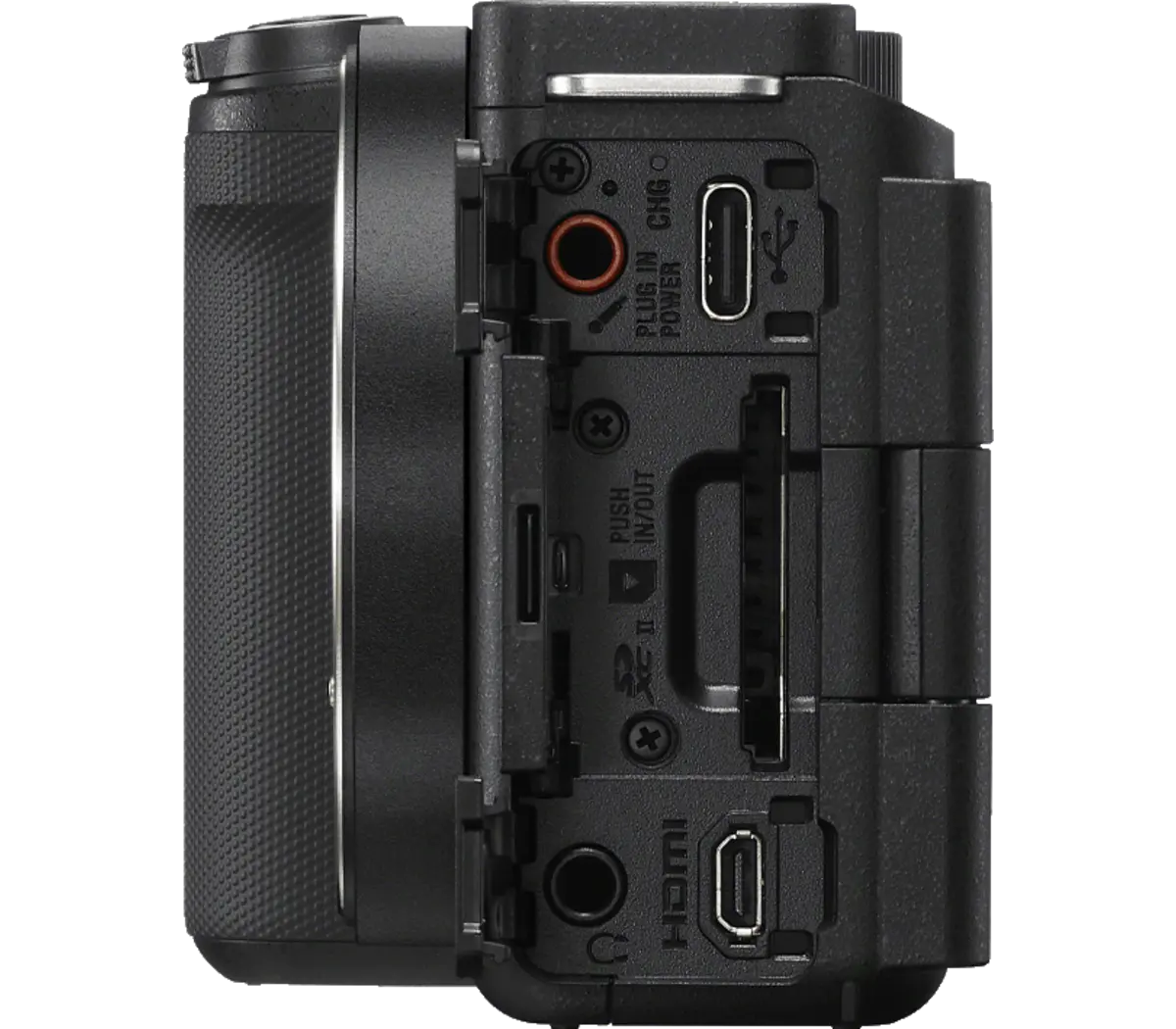 Sony ZV-E10 II Camera Kit (Black, 16–50mm OSS II Lens) — Connection ports