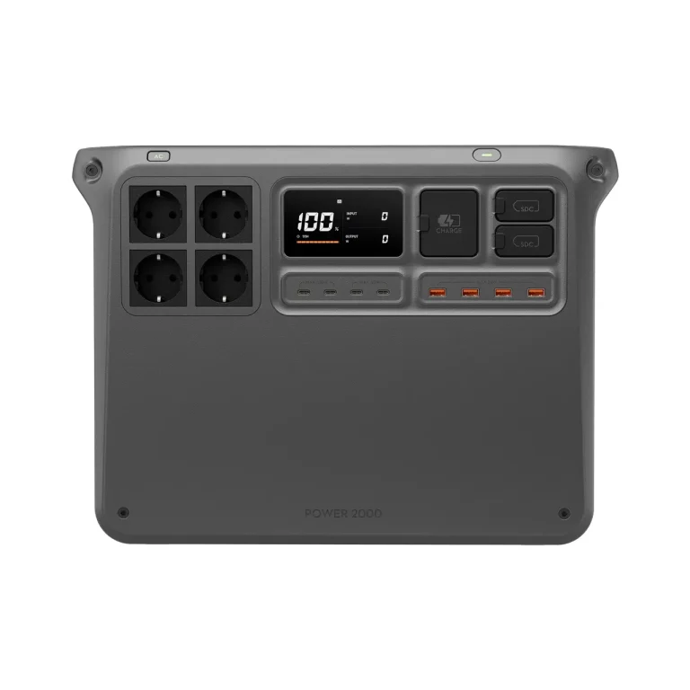 DJI Power 2000 2048Wh Portable Power Station (EU) — Front panel and four EU AC sockets