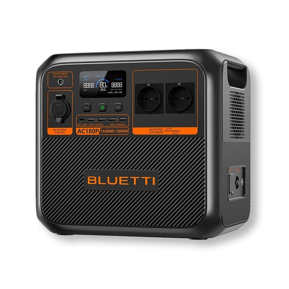 BLUETTI AC180P EU portable power station right three-quarter view