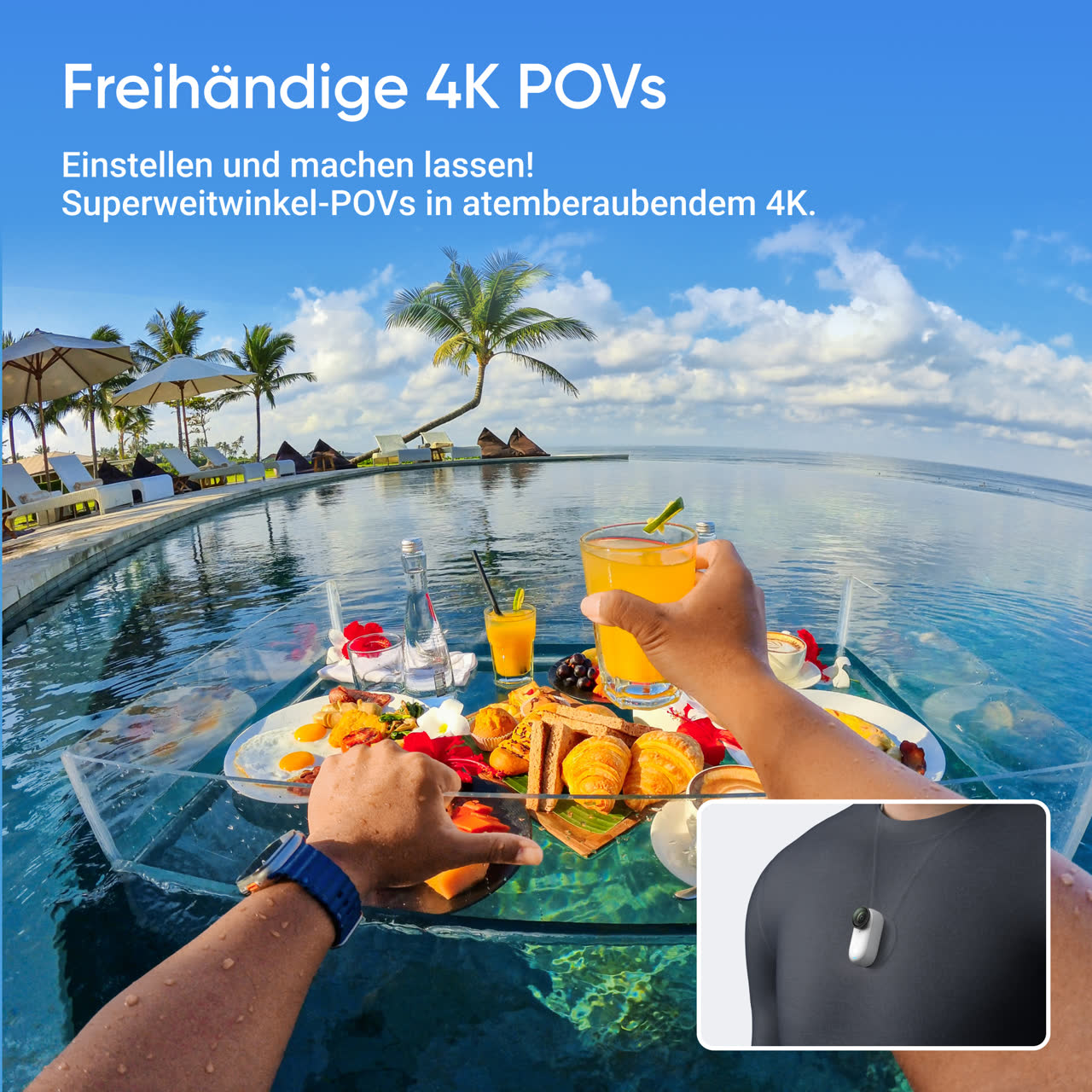 Insta360 GO 3S 128GB (Midnight Black, Standard Bundle) — Hands-free POV filming example