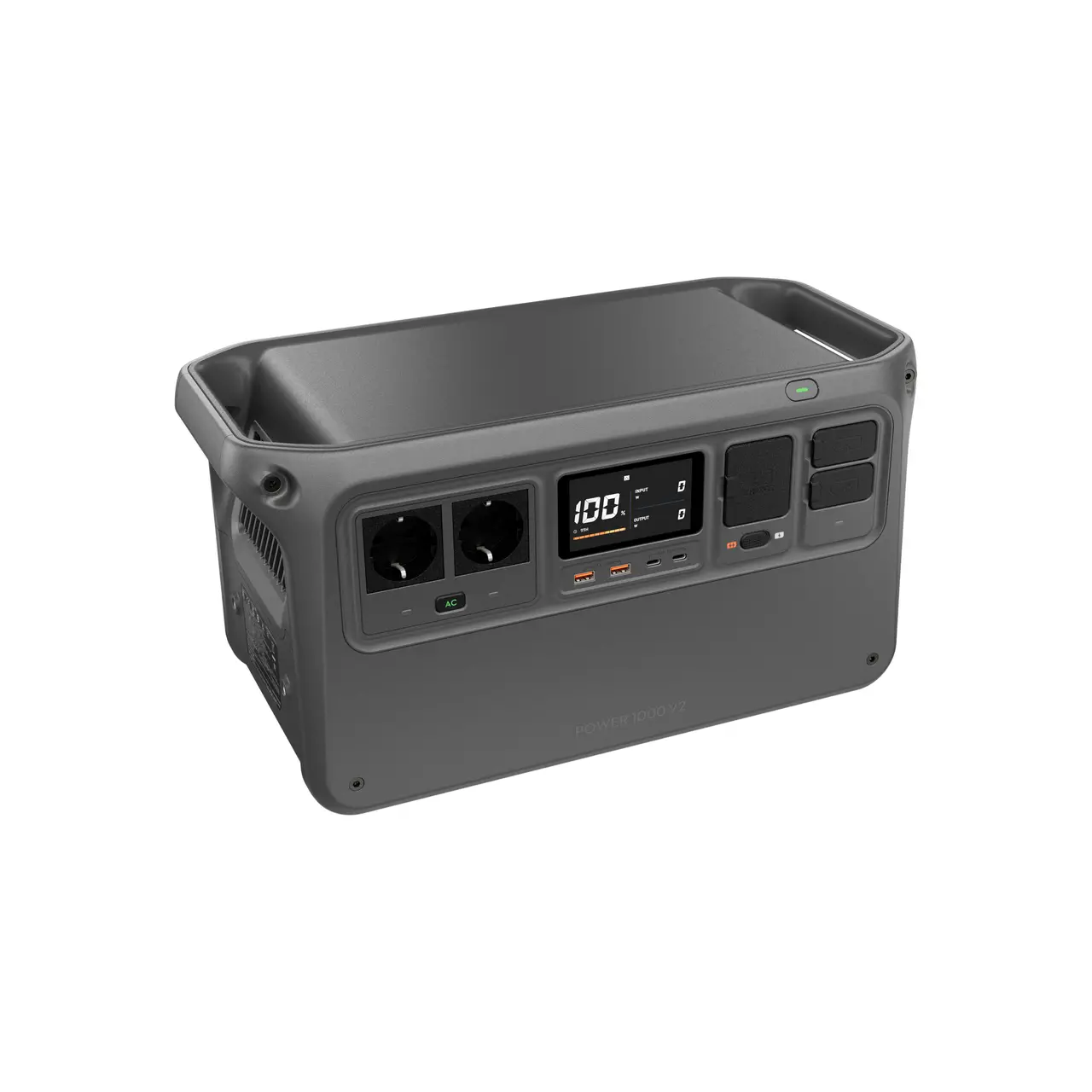 DJI Power 1000 V2 1024Wh Portable Power Station (EU) — Top and front view