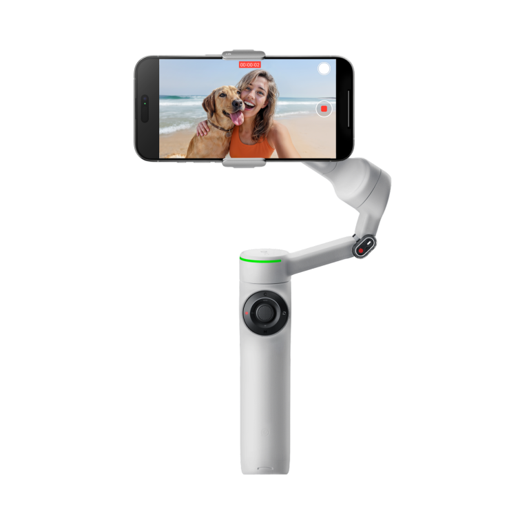 Insta360 Flow 2 Pro Smartphone Gimbal (Stone Gray, Standard Bundle) — Gimbal with demonstration smartphone