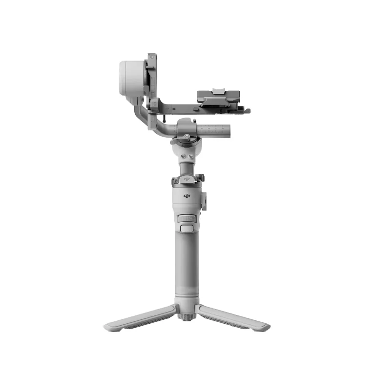 DJI RS 4 Mini Camera Gimbal (Standard Kit) — Front three-quarter view with quick-release plate
