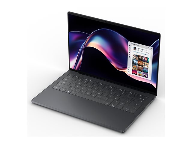 Dell XPS 14 DA14260 Magnetite open three-quarter front view