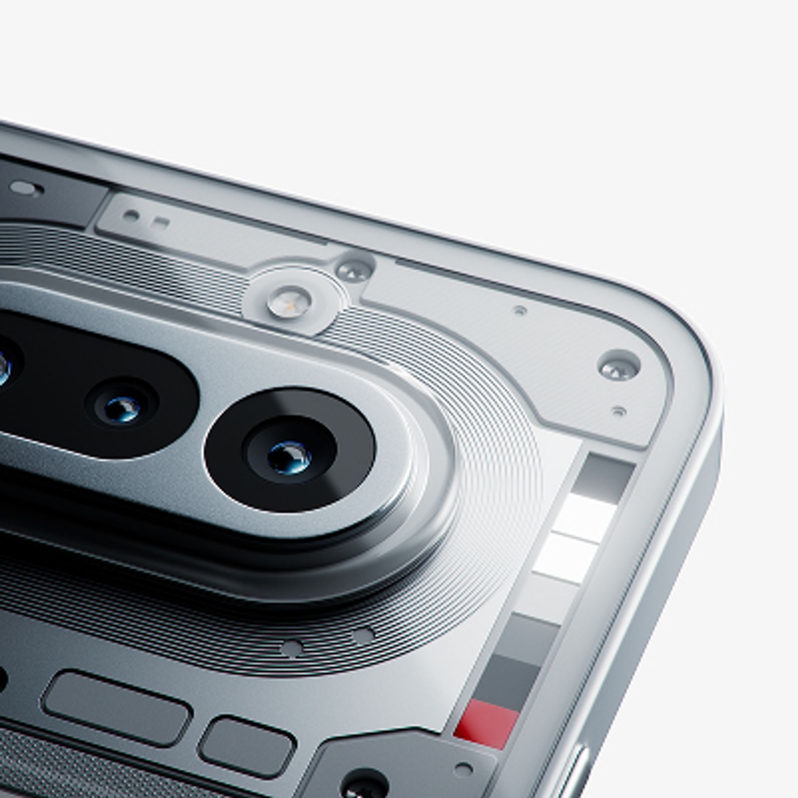 Nothing Phone (4a) White — camera module detail