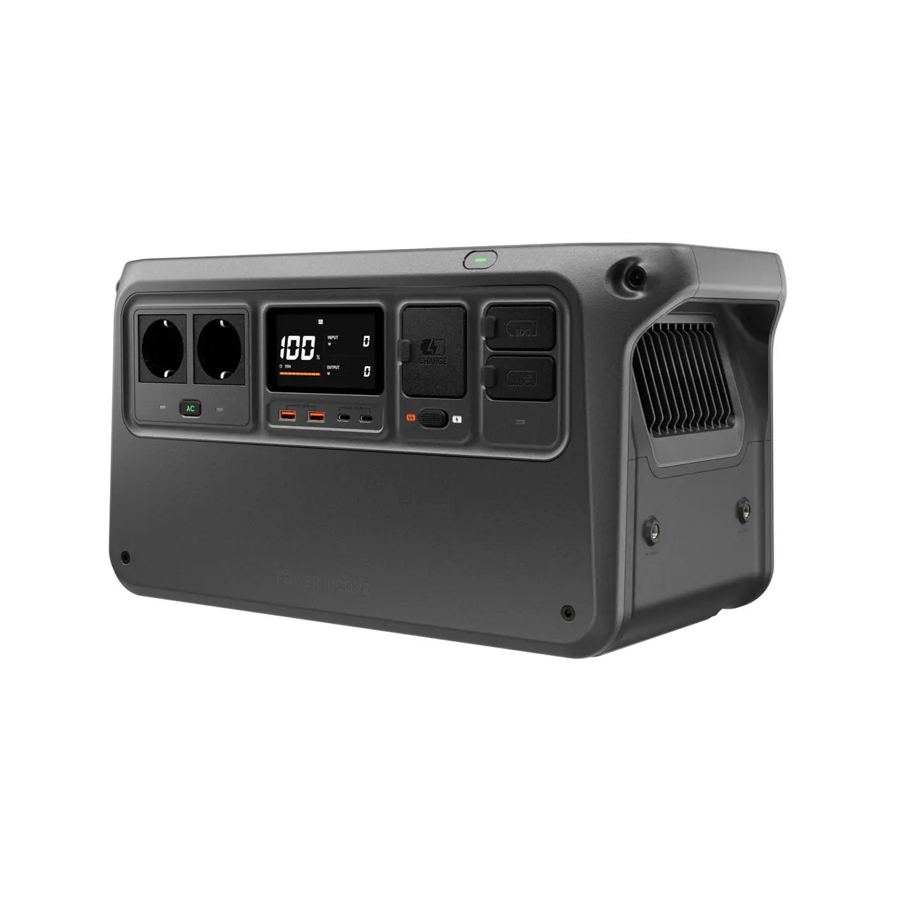 DJI Power 1000 V2 1024Wh Portable Power Station (EU) — Three-quarter view from right