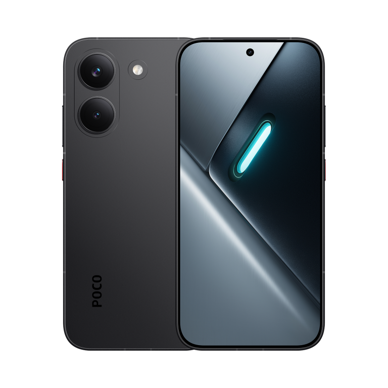 POCO X8 Pro Black — Front and rear view