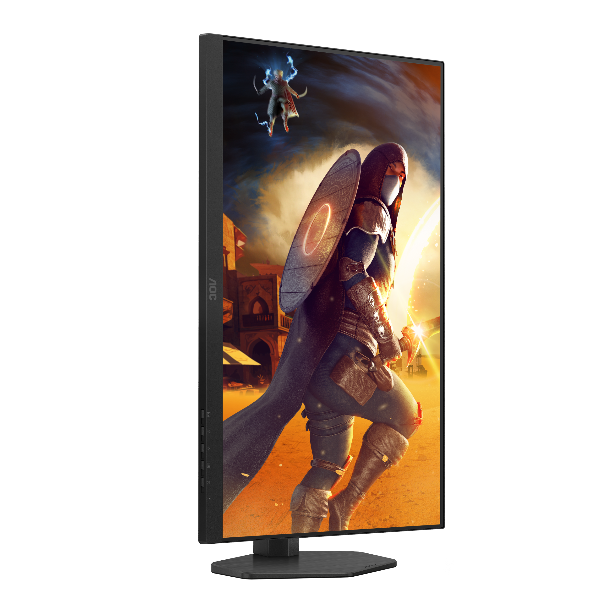 AOC Q27G4ZR 27-inch QHD 240Hz Fast IPS Gaming Monitor — Portrait orientation view