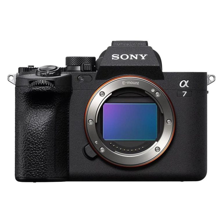 Sony Alpha 7 IV Mirrorless Camera (Black, Body Only) — Front camera-body view
