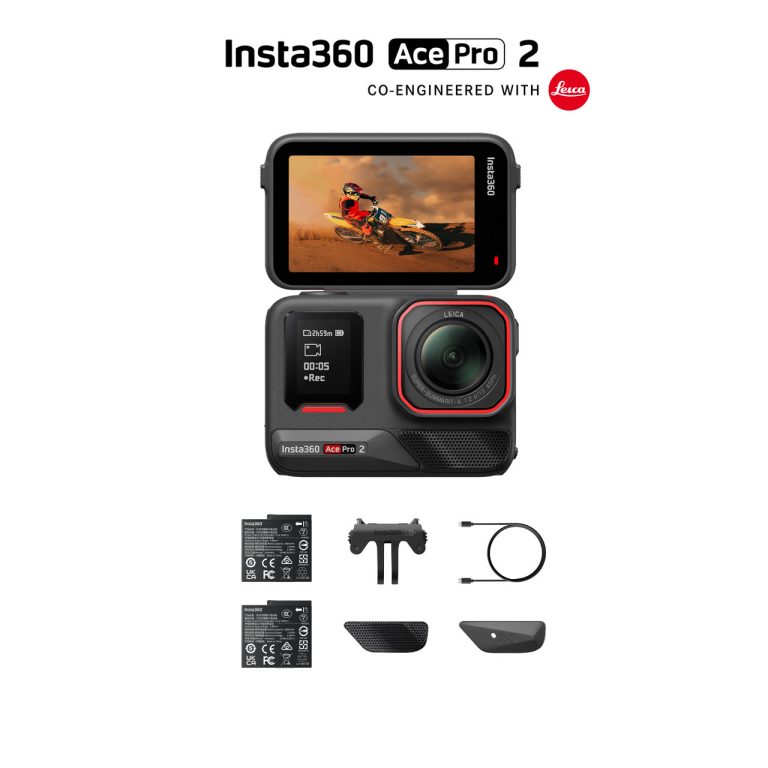 Insta360 Ace Pro 2 Action Camera (Midnight Black, Dual Battery Standard Bundle) — Dual Battery Standard Bundle contents