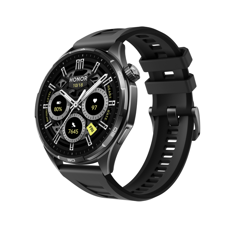 HONOR Watch 6 Shadow Black, front at an angle