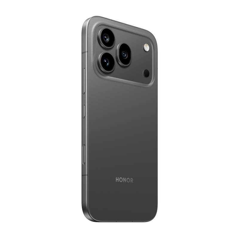 HONOR 600 Pro Black, rear at an angle