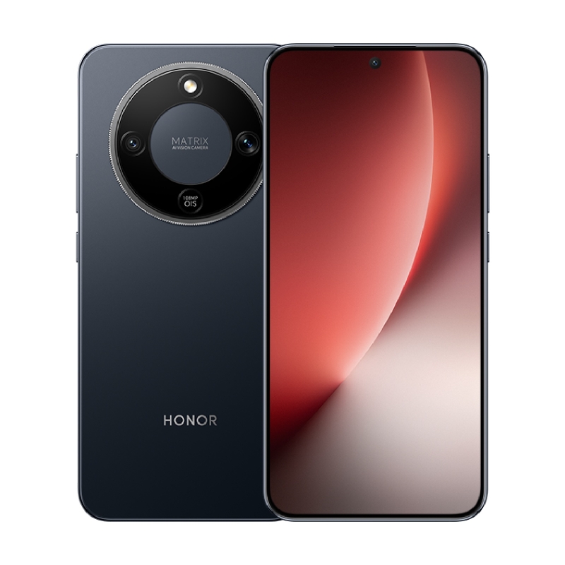HONOR Magic8 Lite Midnight Black, front and back