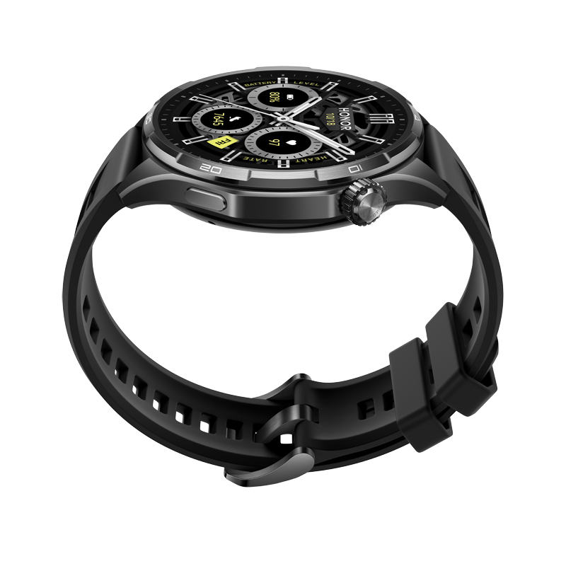 HONOR Watch 6 Shadow Black, case and strap profile
