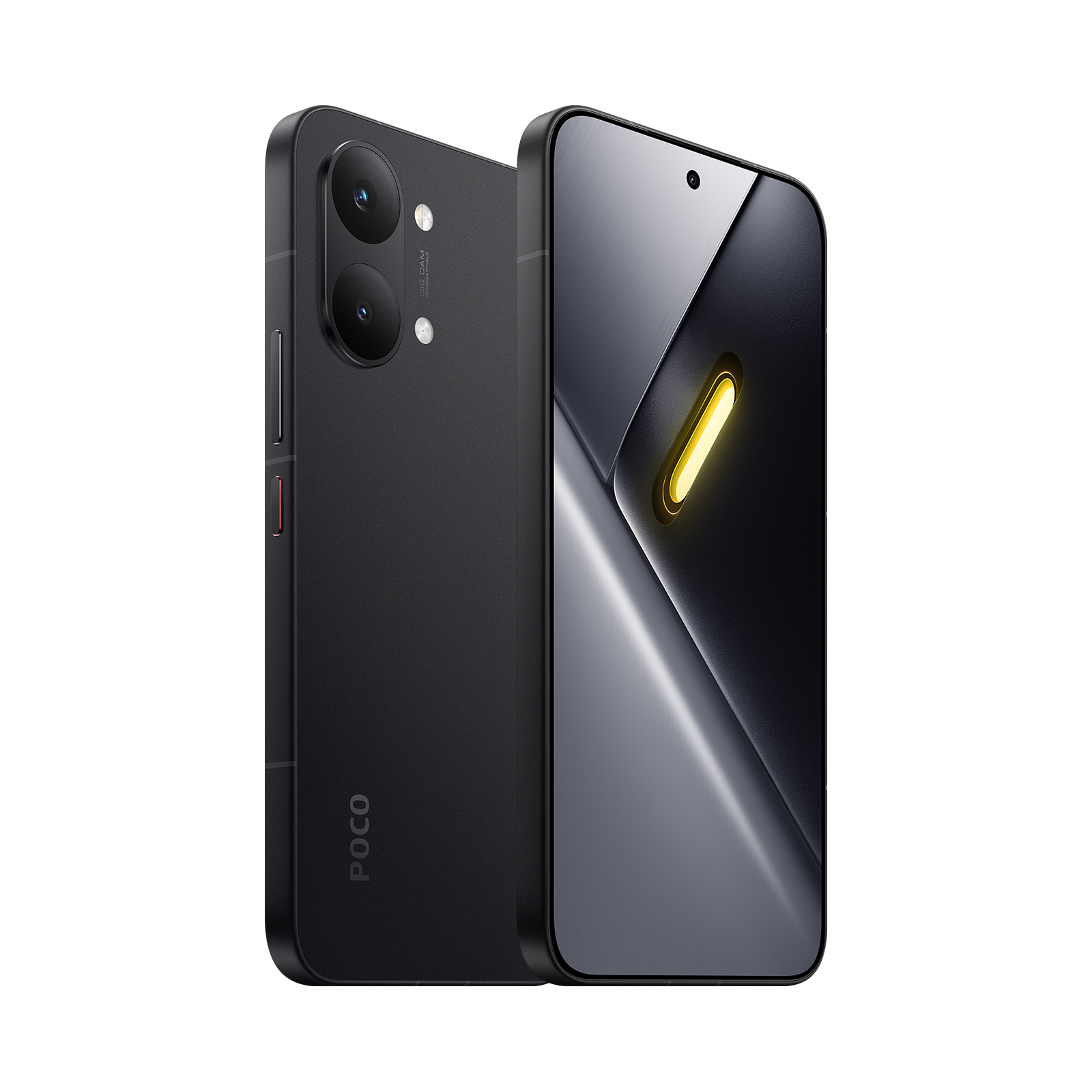 POCO X8 Pro Max Black — Angled front and rear view