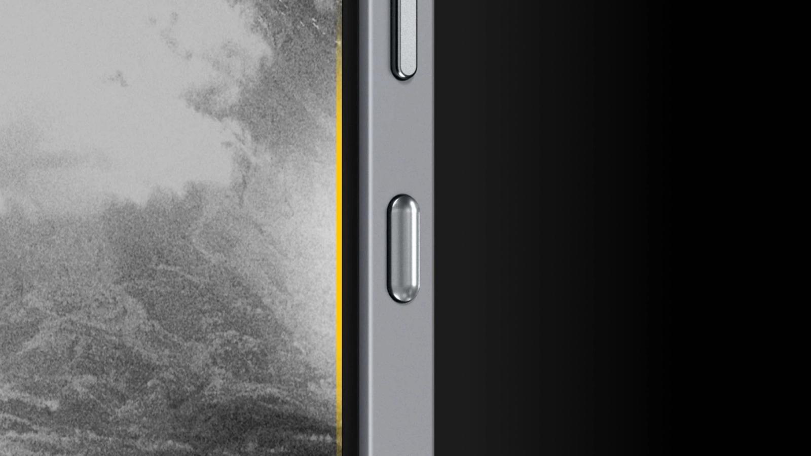 Nothing Phone (3) White — side buttons and screen edge detail