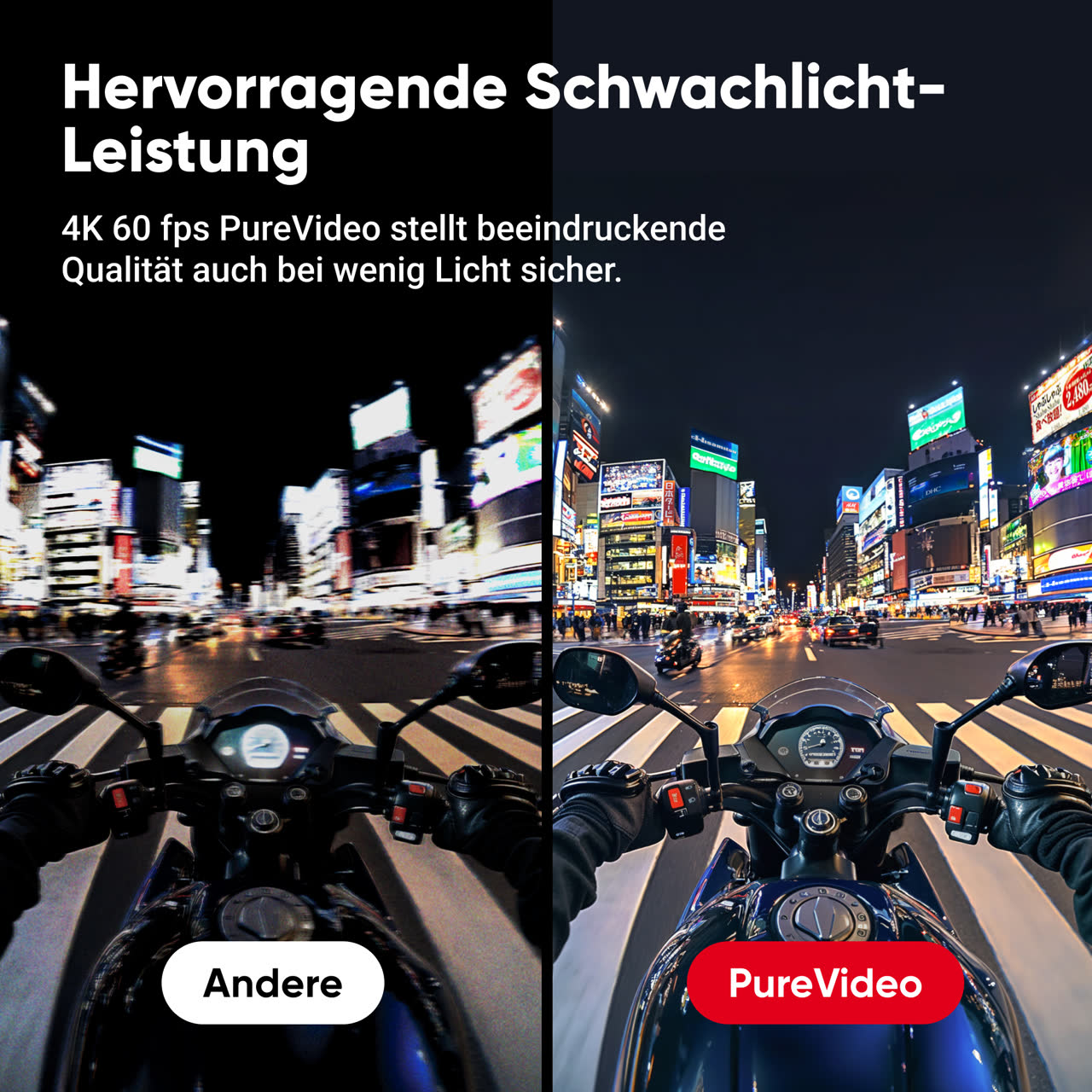 Insta360 Ace Pro 2 Action Camera (Midnight Black, Dual Battery Standard Bundle) — PureVideo low-light illustration