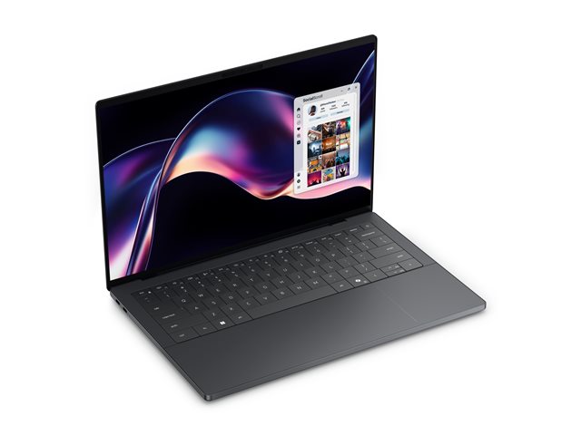 Dell XPS 14 DA14260 Magnetite open right three-quarter view