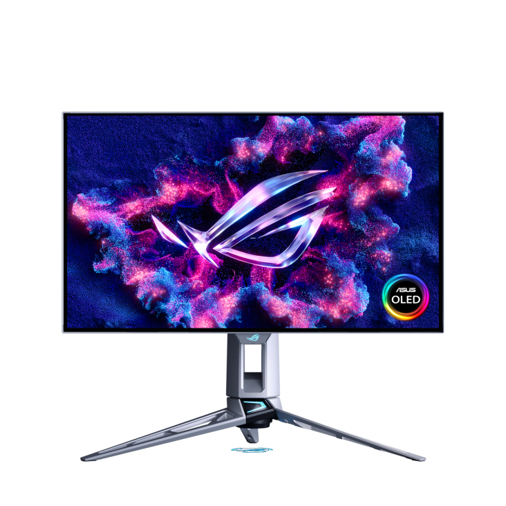 ASUS ROG Swift OLED PG27AQWP-W — монитор со стойкой целиком