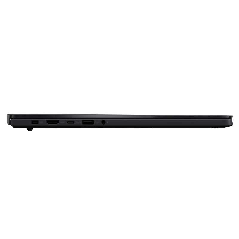 Nano Black ProArt P16 shown from the left side with a range of I/O ports