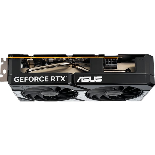 ASUS Dual GeForce RTX 5060 8 GB GDDR7 OC Edition (Black, EU) top edge with heatsink and power connection