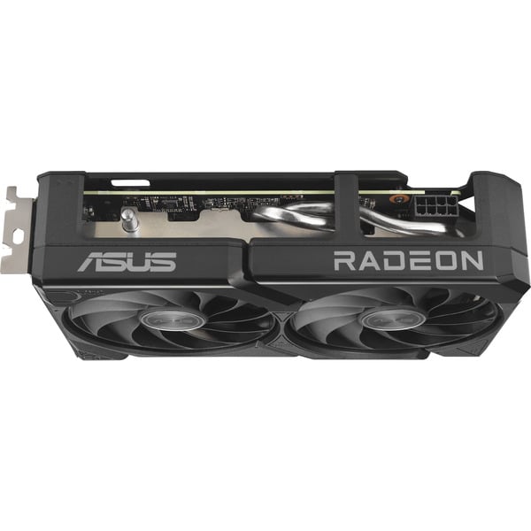 ASUS Dual Radeon RX 9060 XT 16 GB GDDR6 (Black, EU) top edge with power connections
